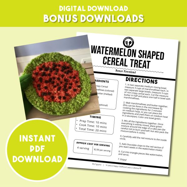 Watermelon Crispy Cereal Treat Activity - Recipe