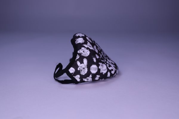 Stay Safe (Black & White): Face Mask - Image 3