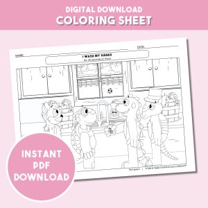 I Wash My Hands - Coloring Sheet