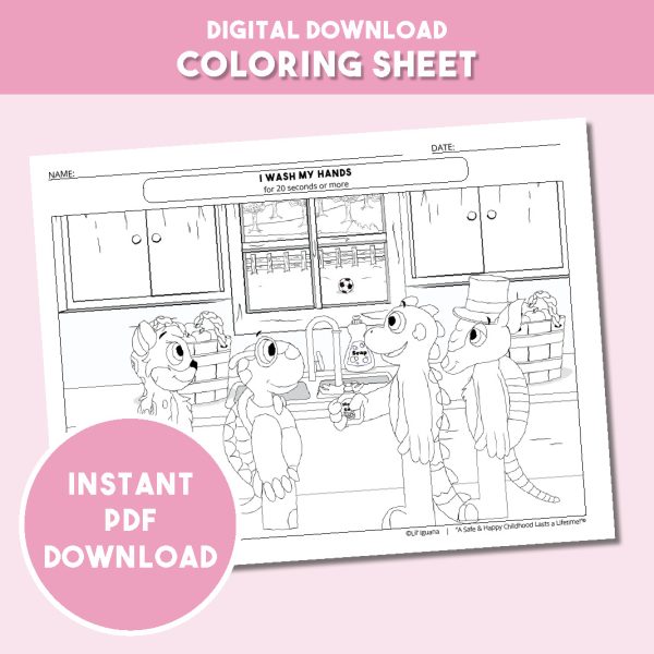 I Wash My Hands - Coloring Sheet