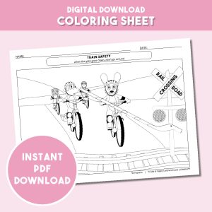Train Safety - Coloring Sheet
