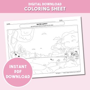 Water Safety - Coloring Sheet