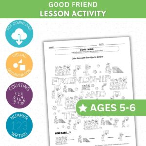 Good Friend Activity - Color & Count