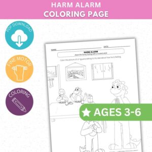 Harm Alarm - Coloring Sheet