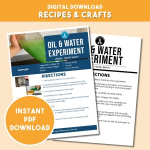 Water Safety Activity - Oil & Water Experiment