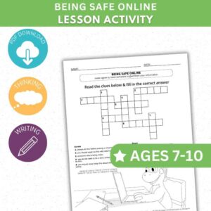 Being Safe Online Activity Worksheet - Crossword Puzzle