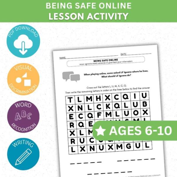 Being Safe Online Activity Worksheet - Cross Out