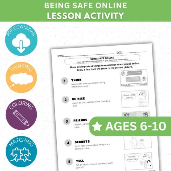 Being Safe Online Activity Worksheet - How to Steps
