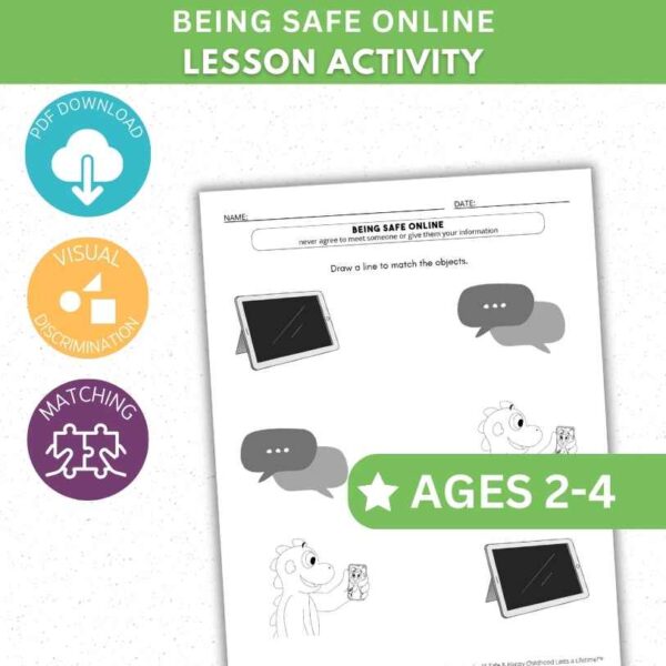 Being Safe Online Activity Worksheet - Matching