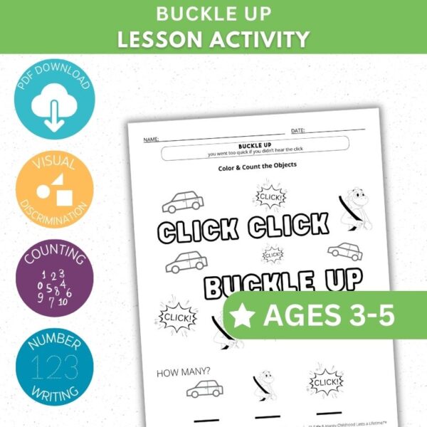 Buckle Up Activity - Color & Count