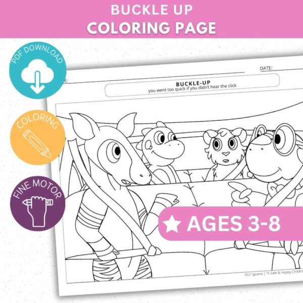 Buckle Up - Coloring Sheet
