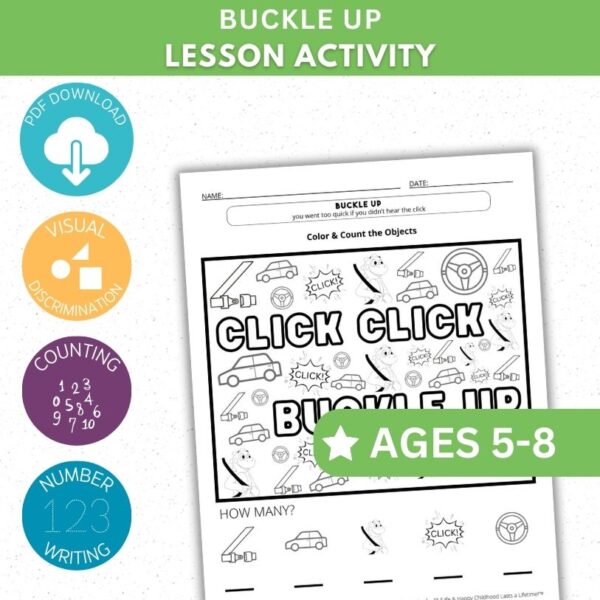 Buckle Up Activity - Color & Count