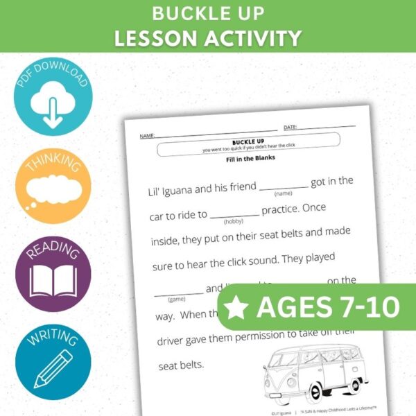 Buckle Up Activity - Fill in the Blank