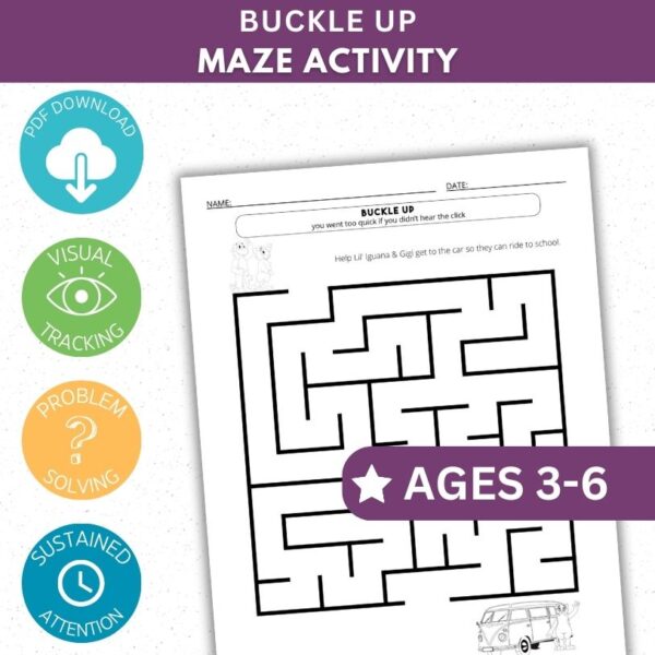 Buckle Up Activity - Maze