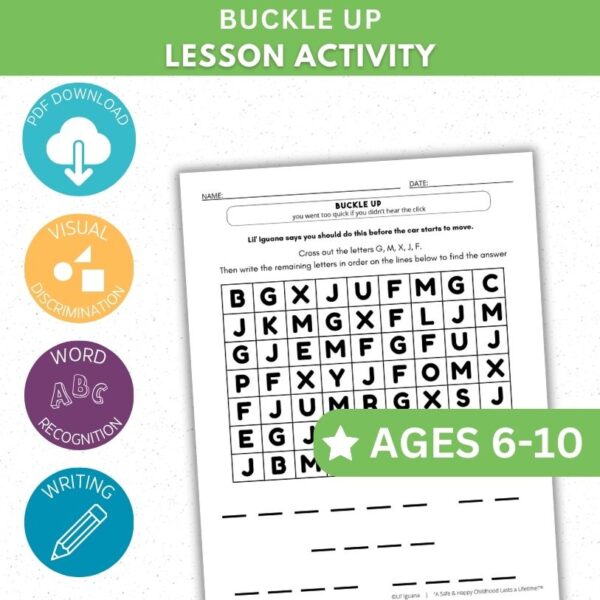 Buckle Up Activity - Cross Out