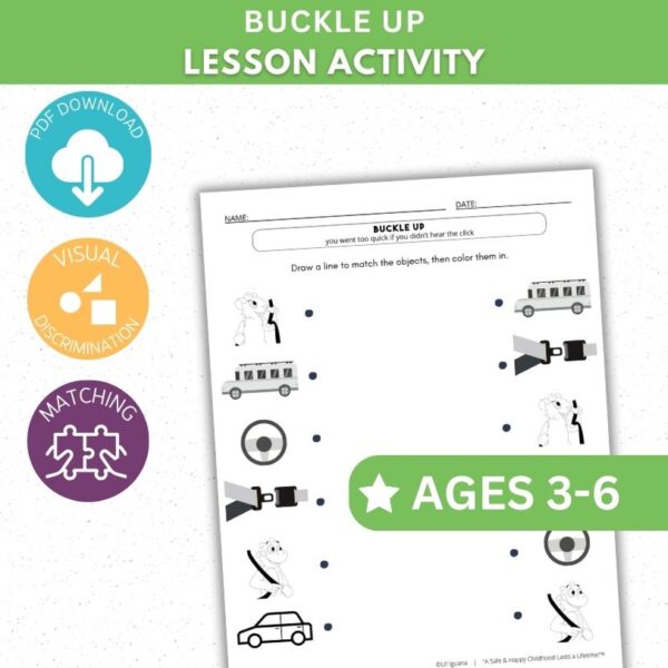 Buckle Up Activity - Matching