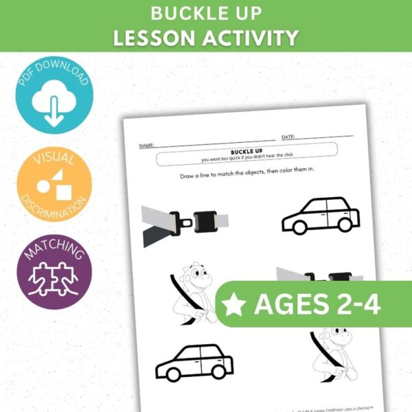 Buckle Up Activity - Matching