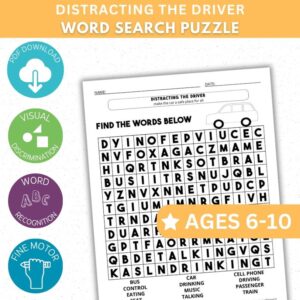 Distracting the Driver Activity - Word Search