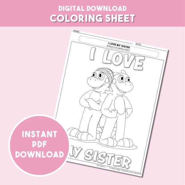 I Love My Sister - Coloring Sheet
