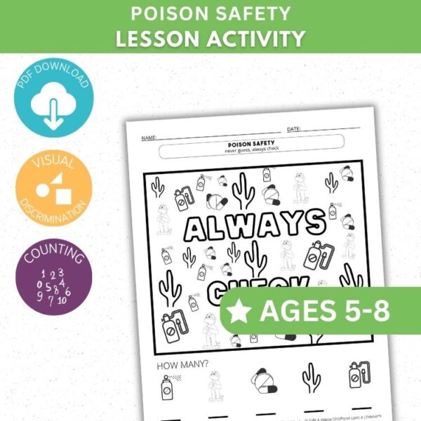 Poison Safety Activity - Color & Count