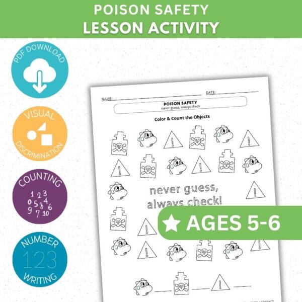 Poison Safety - Color & Count Activity