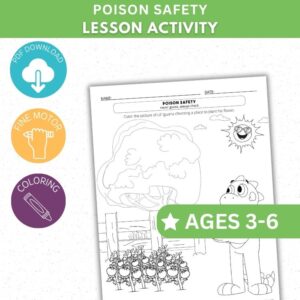 Poison Safety Activity - Coloring Activity