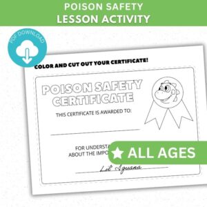 Poison Safety - Lesson Certificate