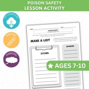 Poison Safety Activity - List Activity
