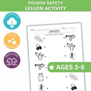 Poison Safety Activity - Matching Activity