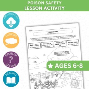 Poison Safety Activity - Color & Circle