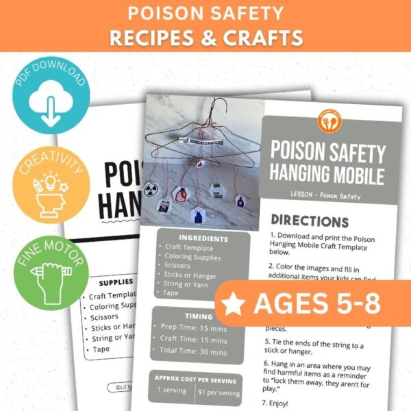 Poison Safety Activity - Hanging Mobile