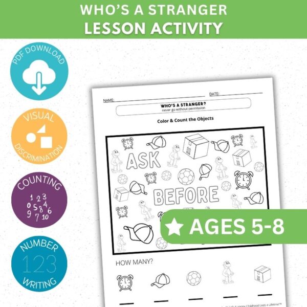 Who's a Stranger Activity - Color & Count Activity