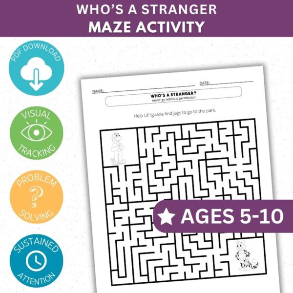 Who's a Stranger Activity - Maze Activity