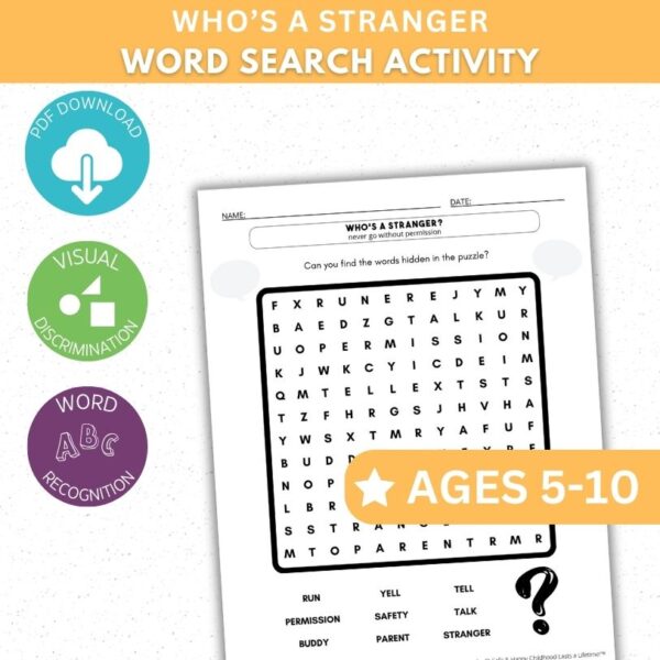 Who's a Stranger Activity - Wordsearch Activity