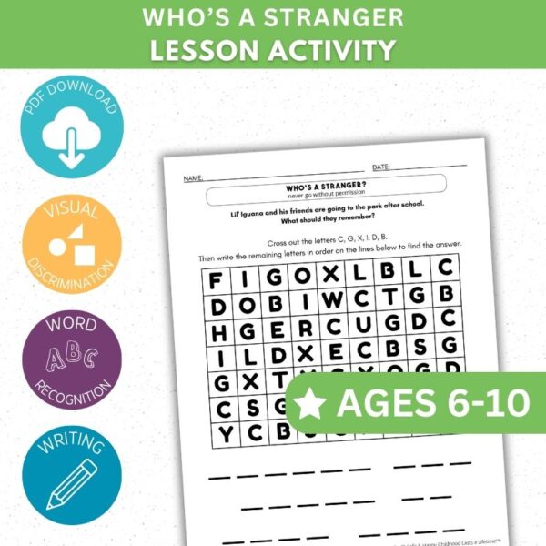 Who's a Stranger Activity - Cross Out Activity