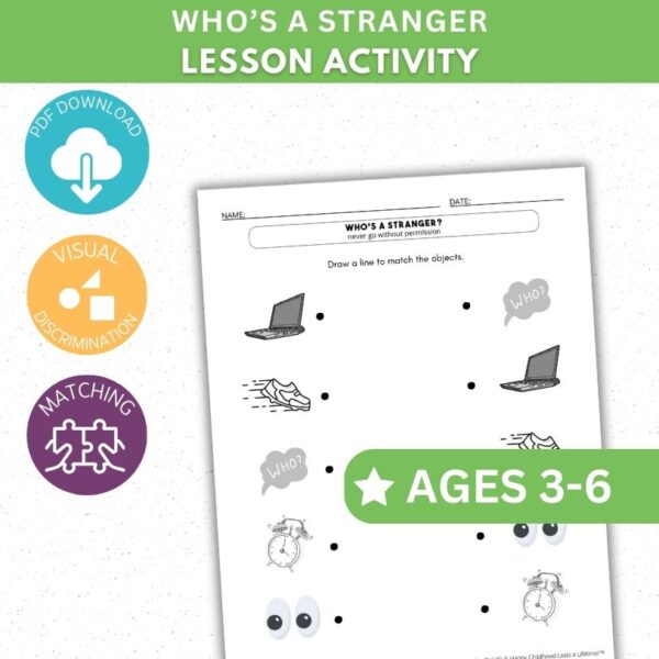 Who's a Stranger Activity - Matching Activity