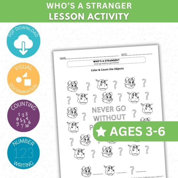 Who's a Stranger Activity - Color & Count Activity