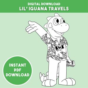 Lil' Iguana Travels - Coloring Sheet