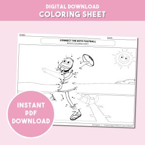 Football Connect the Dots - Coloring Sheet