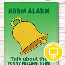 Printed Canvas: Harm Alarm (Green)
