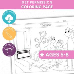 Get Permission - Coloring Sheet