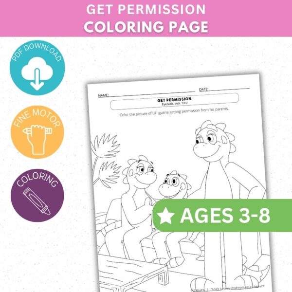 Get Permission Activity- Coloring Page