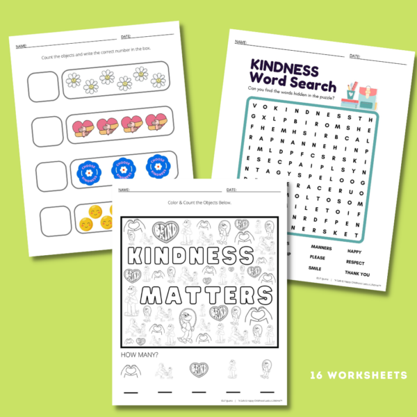 random acts of kindness day printable worksheets