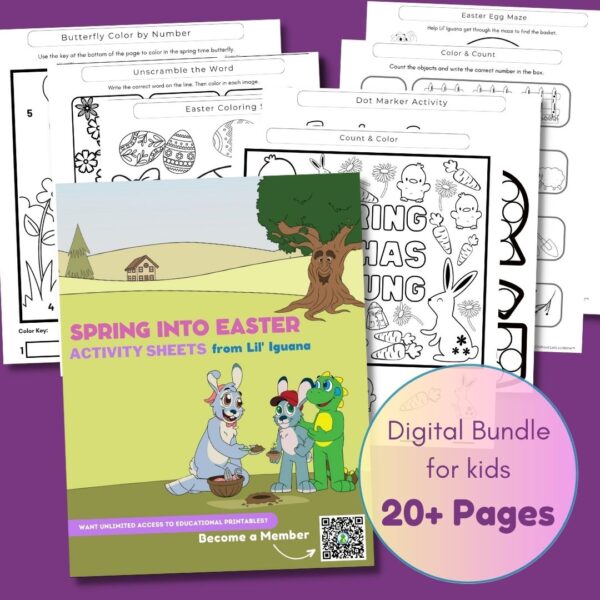free spring activity workbook for kids