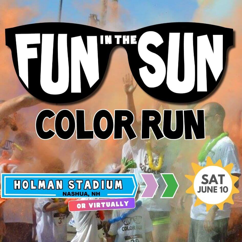 fun in the sun color run nashua nh holman stadium
