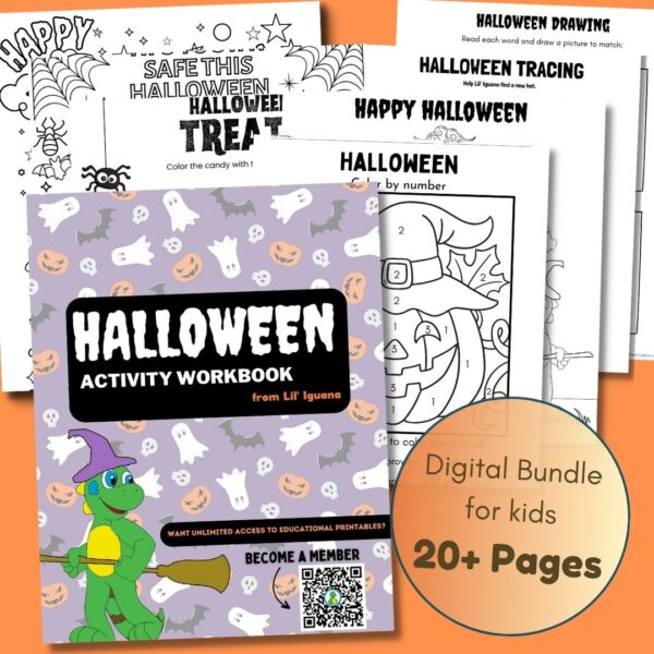 Spook-tacular Halloween Fun: Kid's Printable Activity Workbook