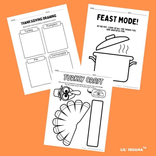 Thanksgiving Day Fun: Kid's Printable Activity Bundle - Image 3