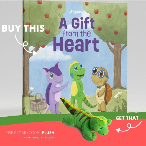 Book + Plush Bundle Lil' Iguana
