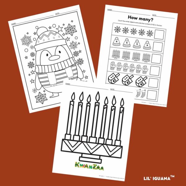Kid's Holiday Printable Activity Bundle - Image 3