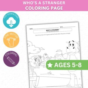 Who's a Stranger Activity - Coloring Activity